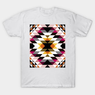 Gold And Magenta Tribal Pattern T-Shirt